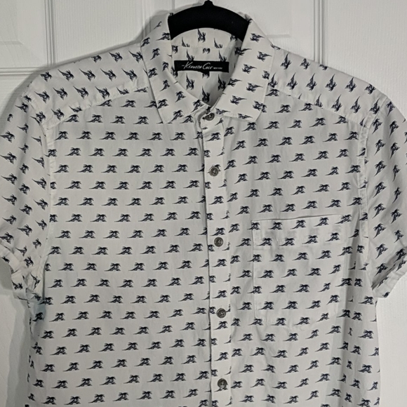 Kenneth Cole "Palm three and sun" print Shirt - Picture 2 of 4